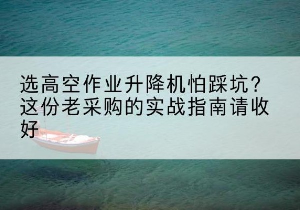 永城高空作业升降机厂家推荐-选高空作业升降机怕踩坑？这份老采购的实战指南请收好